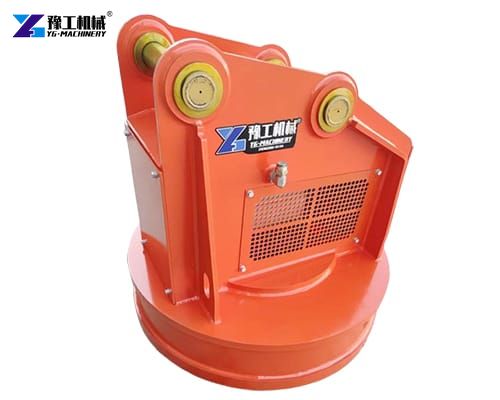 YG hydraulic excavator magnet attachment display