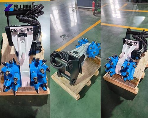 drum cutter attachment for excavator display