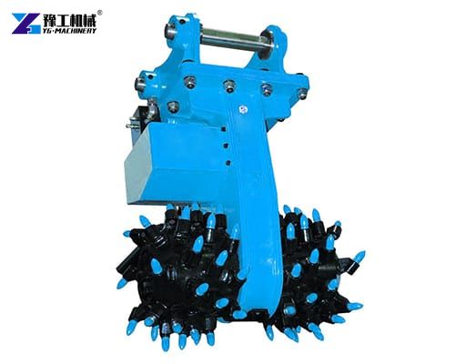 drum cutter attachment for excavator