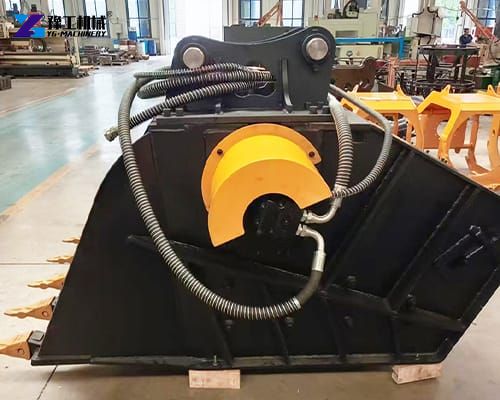 excavator crusher bucket attachment in factory