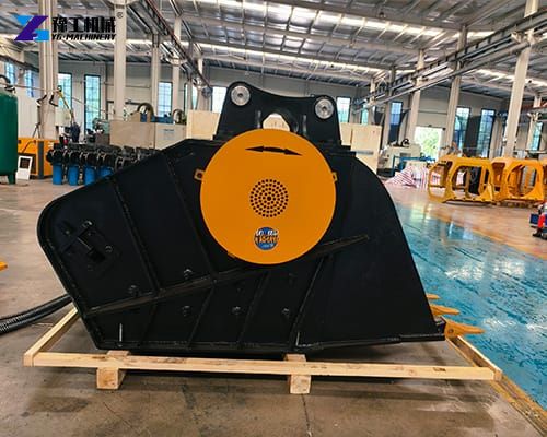 excavator crusher bucket attachment