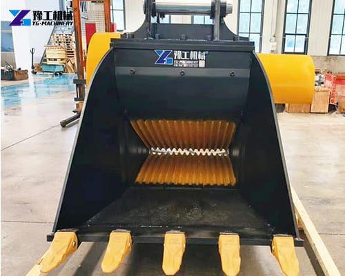 excavator crusher bucket in factory