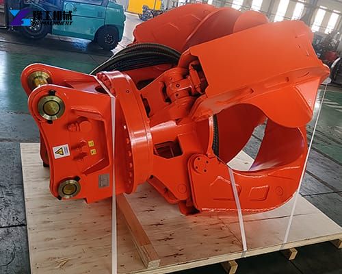 excavator orange peel grapple in factory