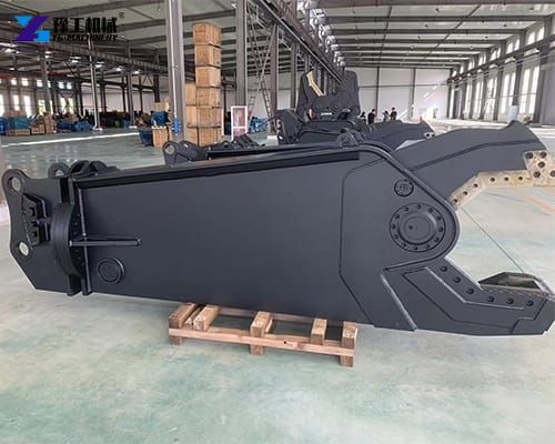 excavator scrap shear attachment