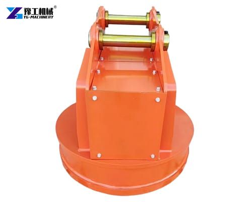 hydraulic excavator magnet attachment display