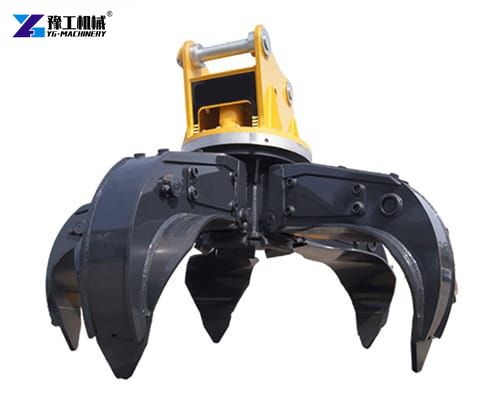 orange peel grapple for excavator