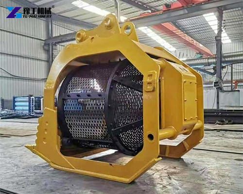 rotary screening bucket in the factory