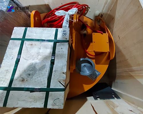 scrap metal magnet for excavator packaging in wooden box