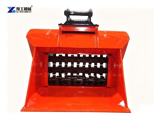 excavator crushing screening bucket