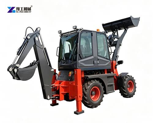4 wheel drive backhoe loader for construction work
