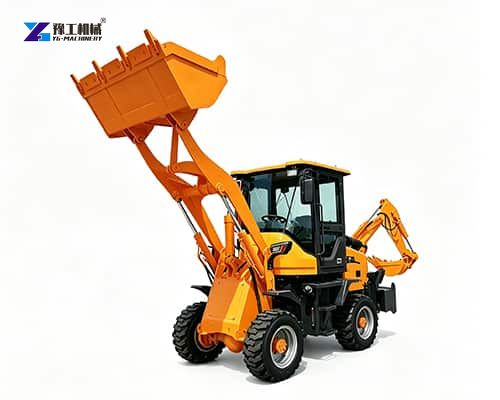 front and backhoe loader with front bucket