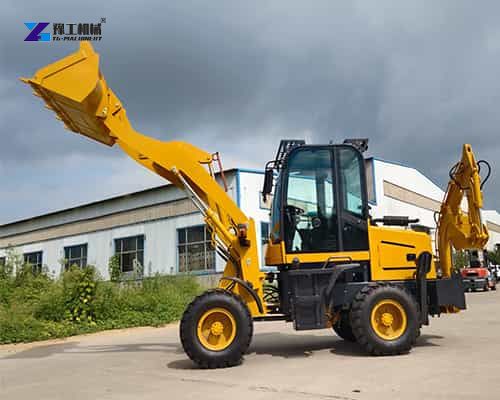 wheel backhoe loader machine for excavation